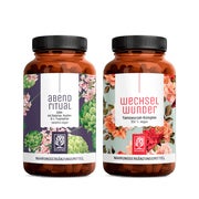 ABENDRITUAL WECHSELWUNDER Paket: GABA, Baldrian, Hopfen + L-Tryptophan & Yamswurzel + Baldrian in einem veganen Bundle - NATURTREU® 99 g