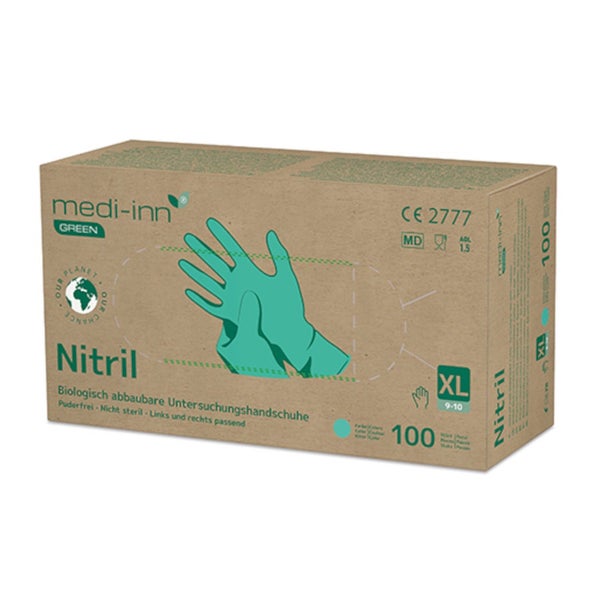 Medi-inn Green U.hands.nitril Biol.abb.unst.pf Xl 1000 St
