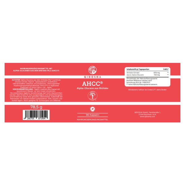 AHCC® Alpha-Glucane aus Shiitake 124 g