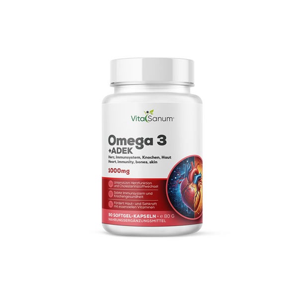 VitaSanum® - Omega 3 + ADEK  1000 mg 90 Kapseln 90 St