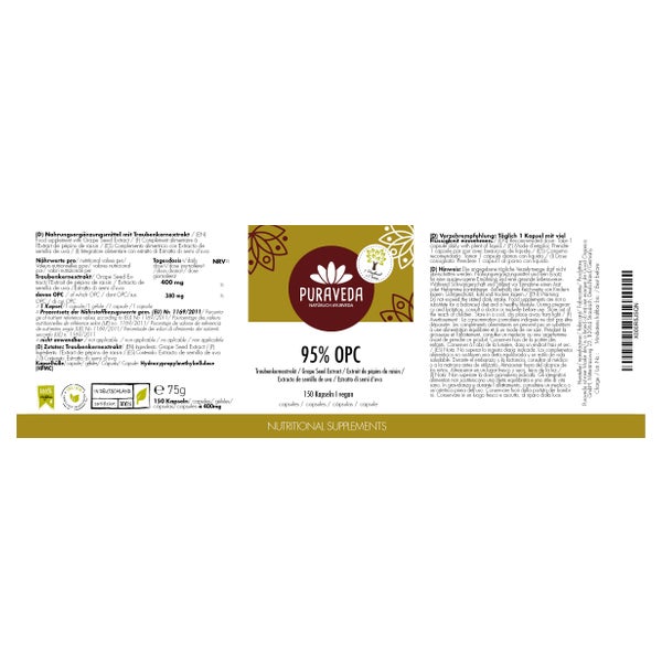 Puraveda OPC Traubenkernextrakt Kapseln 75 g