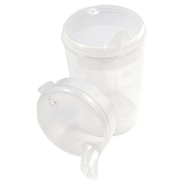 Medi-Inn Schnabelbecher Set 1 Unterteil + 2 Deckel 250 ml transparent 1 St