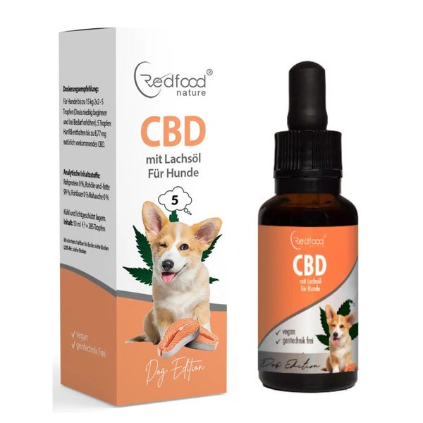 CBD Öl für Hunde mit Lachsöl 5% 10 ml