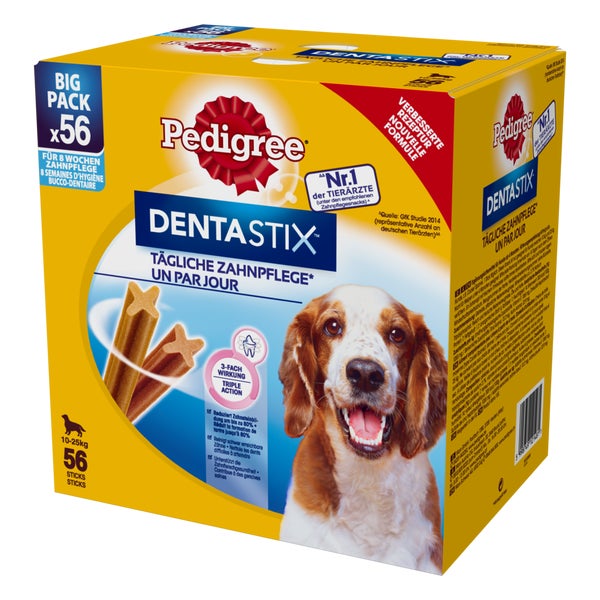 PEDIGREE Dentastix mittelgroße Rassen 56 St. ( 8 x180g ) 1,44 kg
