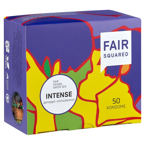«Intense» Kondome - genoppt, vegan und nachhaltig (50 Kondome) 50 St