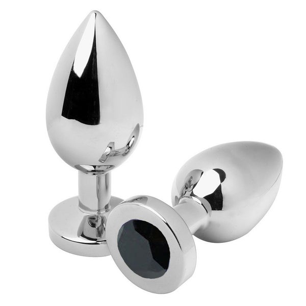 Metal Hard - Anal Plug Diamant Schwarz Klein