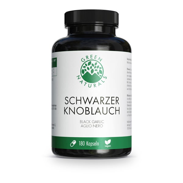 Green Naturals Schwarzer Knoblauch 750 Mg Vegan 180 St