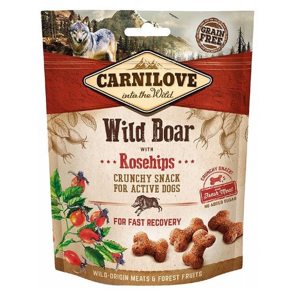 CARNILOVE Crunchy snacks Knusprige Leckerbissen mit Wildschwein und Hagebutte 0,2 kg