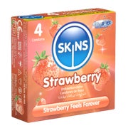 Strawberry Kondome mit Erdbeerduft, extra feucht (4 Kondome) 4 St
