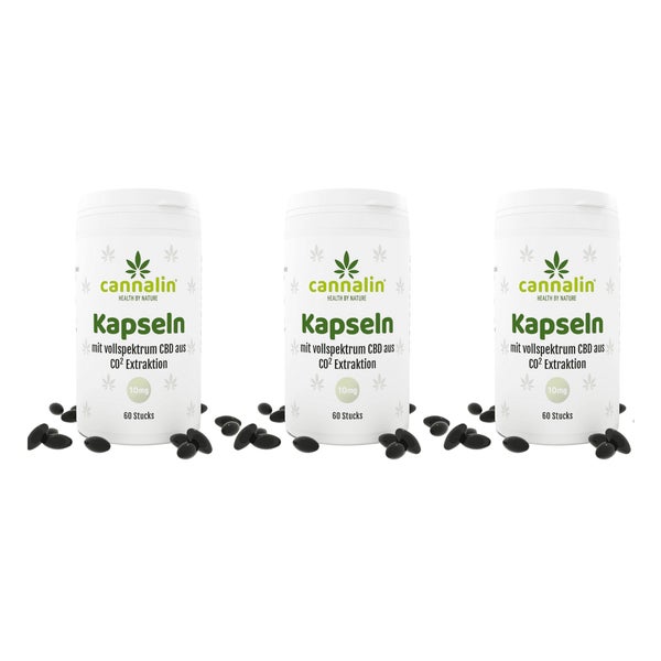 Cannalin - 3x CBD Kapseln 10 mg 180 St