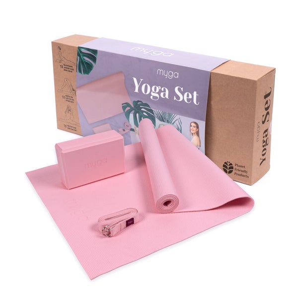 Myga Yoga-Einsteiger-Set - Rosa 1 Set