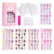 Kunstnägel Kinder 120 Stück Aufkleben Jelly TD153-6 1 ml (1e 1 St