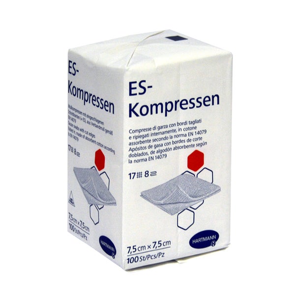 Es-kompressen Unsteril 7,5x7,5 cm 8fach 100 St
