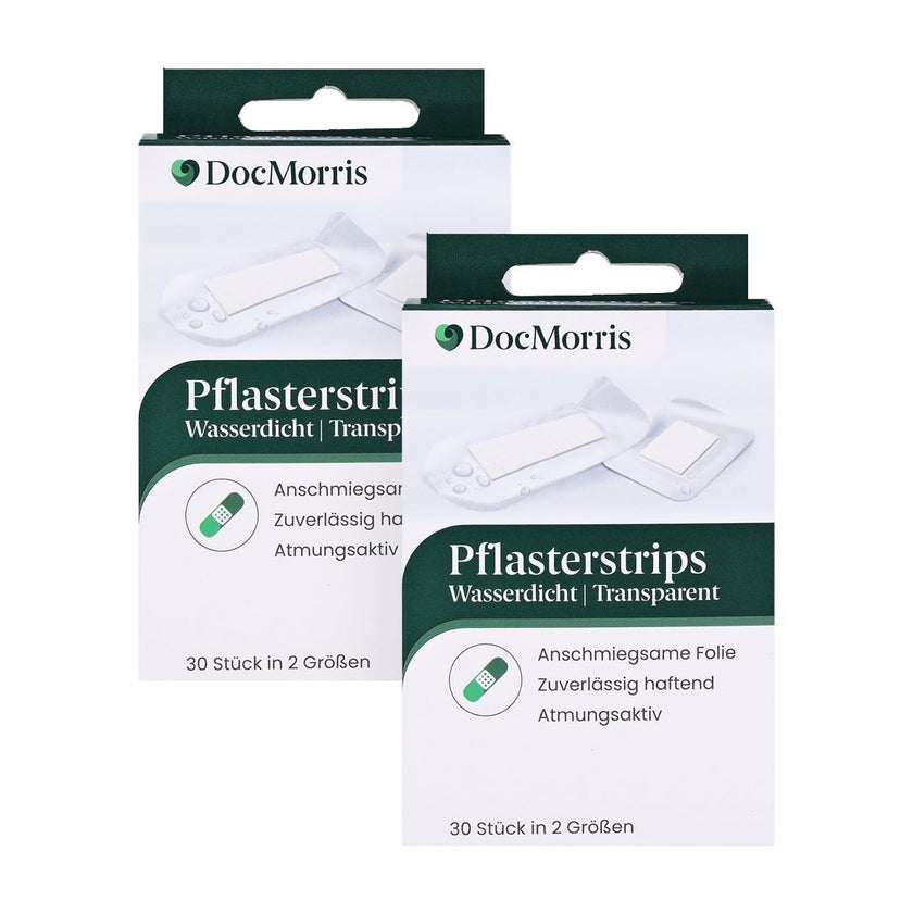 DocMorris Pflasterstrips Wasserdicht Duo 2X30 St