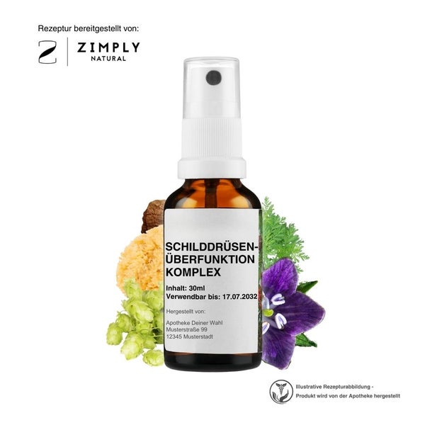 Zimply Natural SCHILDDRÜSENÜBERFUNKTION KOMPLEX - Pflanzbasierte Rezeptur 30 ml