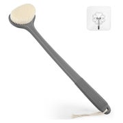 Rückenbürste für Dusche, 43 cm, Grau