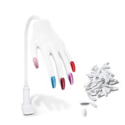 Übungshand Silikon Übungsfinger Nageldesign Weiß 1 St