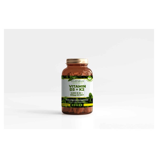 You&Nature Vitamin D3+K2 MK7 5.000IE+200µg 180 St