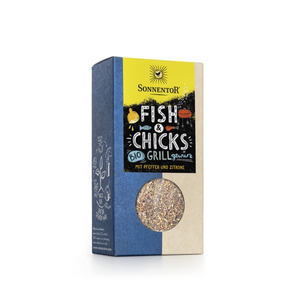 Fish & Chicks Grillgewürz bio 55 g – Zitronenpfeffer für Fisch & Geflügel