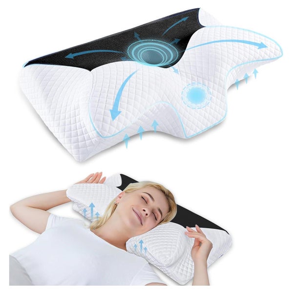 Nackenstützkissen Memory Foam orthopädisch 60 x 35 x 8 12cm 1 St