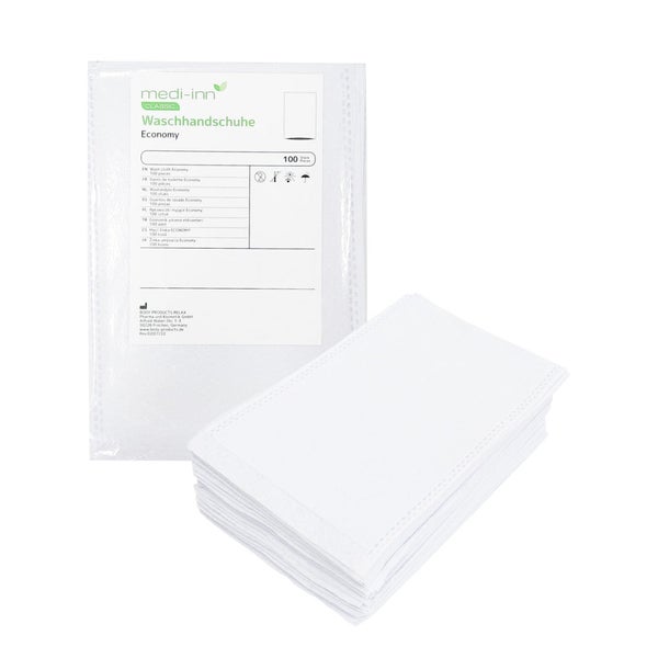 Medi-Inn Einmal-Waschhandschuhe Economy, 15 x 22 cm, 100er Pack 1000 St