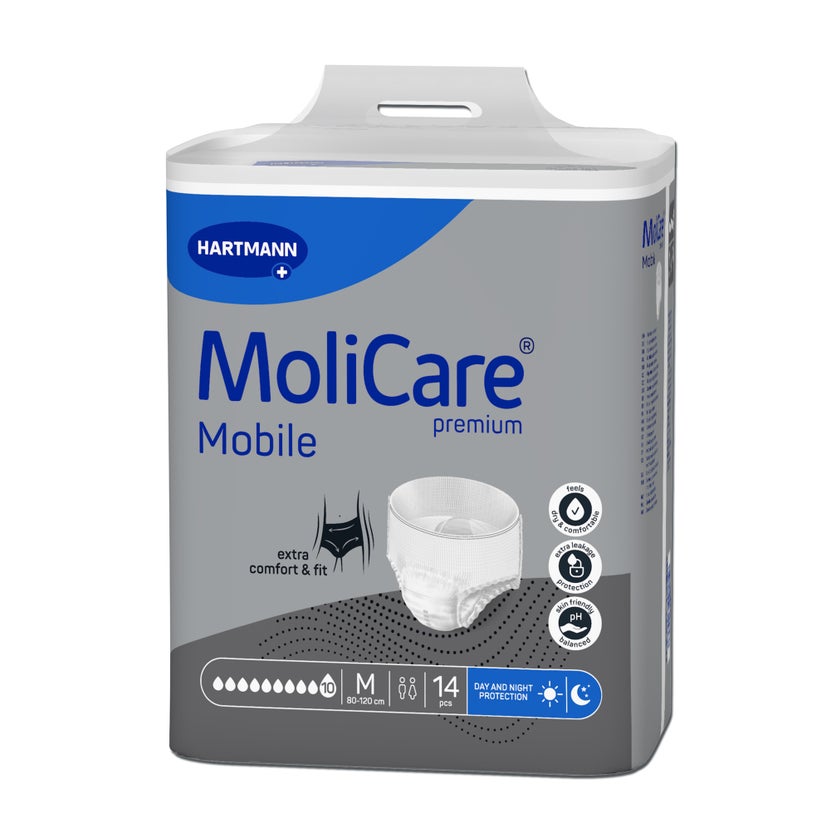 MoliCare Premium Mobile, 10 Tropfen, Gr. M, 80 - 120 cm Hüftumfang 14 St