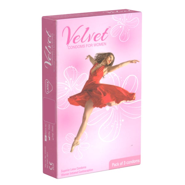 «Condoms for Women» extra feuchte Frauenkondome aus Latex (3 Kondome) 3 St