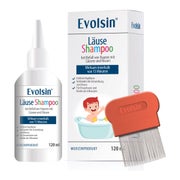 Produktabbildung: Evolsin Läuseshampoo mit Läusekamm 120 ml