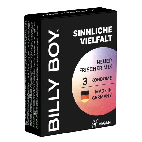 Sinnliche Vielfalt – 3 gemischte Kondome in Farben und Düfte (3 Kondome) 3 St