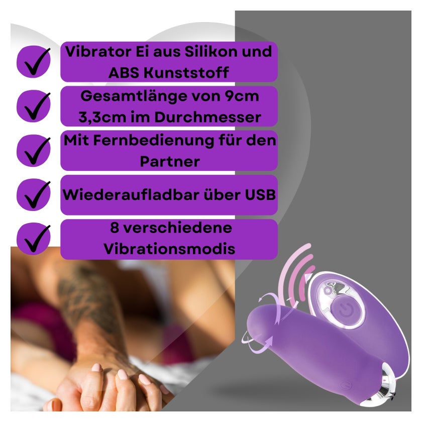 vibrator funktion Lovelyness - Vibrator Ei mit dreh-funktion - Lila günstig kaufen main image 1