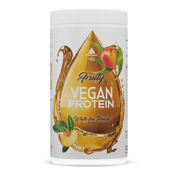 PEAK Fruity Vegan Protein - 400g - Geschmack White Tea Peach I 20 Portionen I Clear Protein I Proteinquelle: Erbsenhydrolysat + Aminosäuren I fettfrei I perfekte Löslichkeit 400 g