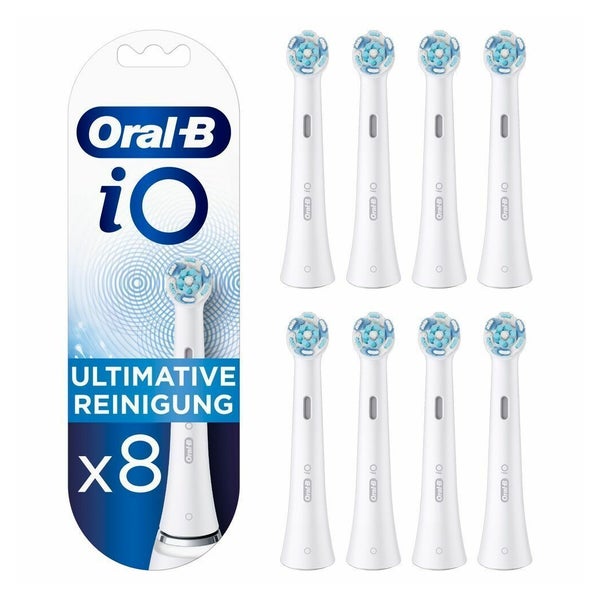 Oral-B iO Ultimative Reinigung Aufsteckbürsten für elektrische Zahnbürste, Briefkastenfähige Verpackung, 8 Stück 1 St