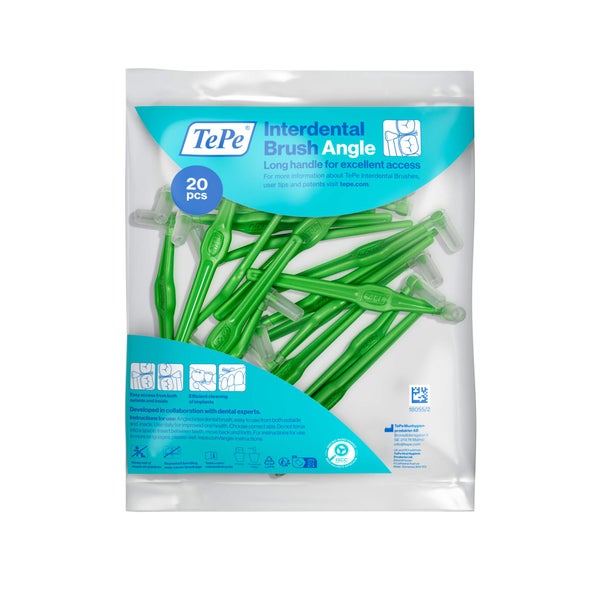 20-Pack TePe Angle Interdentalbürste Grün 0,8 mm ISO 5 20 St