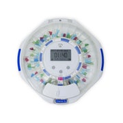 Nedis SmartLife Pillenspender / Wi-Fi / 28 Fächer / Anzahl der Alarmzeiten: 9 Weckzeiten pro Tag / Licht / Piep / Stimme / LCD-Anzeige / Weiss 1 St