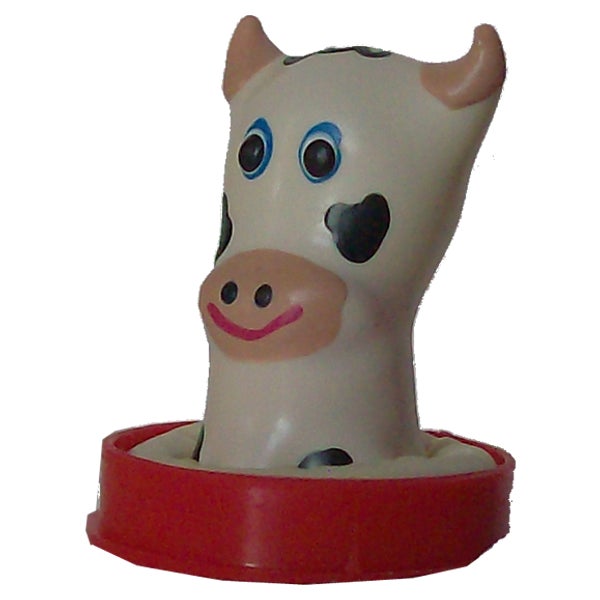Scherzkondom «Kuh» – handbemaltes Tiermotiv, Latexkondom (1 Stück) 1 St