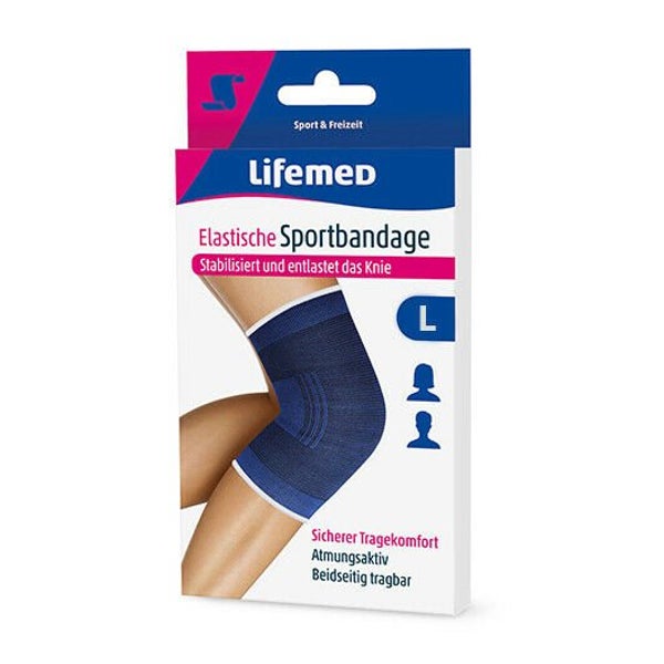Lifemed Elastische Sportbandage blau "Kniestütze", Gr. L 96 St