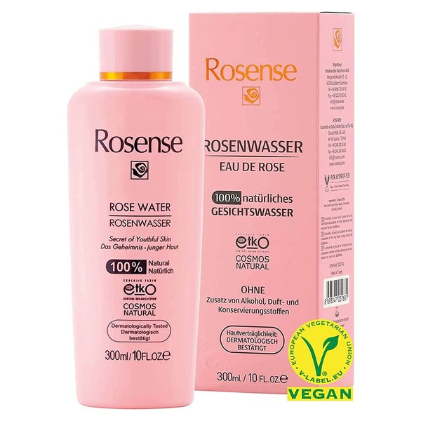 Rosense Rosenwasser – feuchtigkeitsspendendes Gesichtswasser zur Gesichtsreinigung Gesichtspflege 300 ml