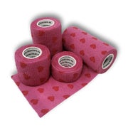 LisaCare Kohäsive Bandagen - 2,5cm-10cm - Herzen Rosa 4 St