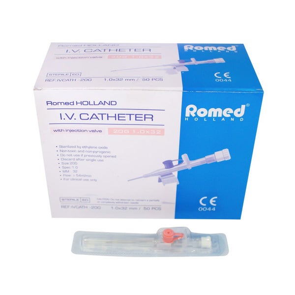 Romed I.V. Katheter Venenverweilkanülen, rosa 20 G 50 St