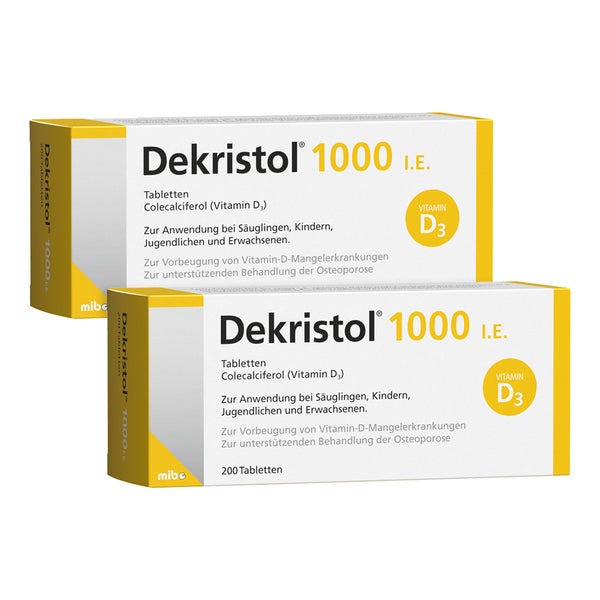 Dekristol 1.000 I.E. Tabletten Doppelp. 2X200 St