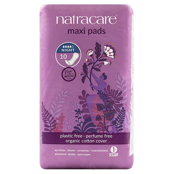 Natracare - Maxi Damenbinden für die Nacht 10 St