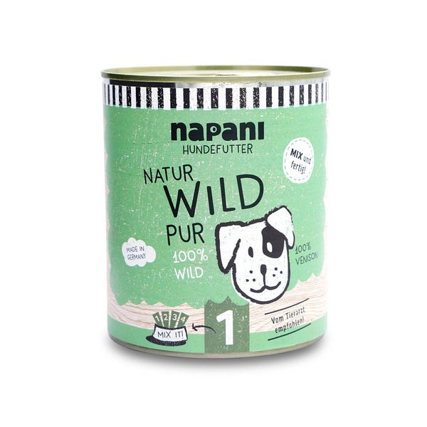 Dosenfutter für Hunde, Wild pur 800 g