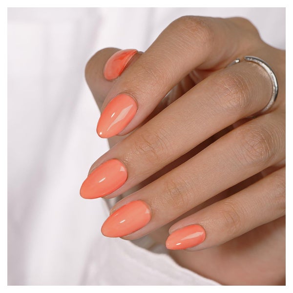 Künstliche Nägel Soft Gel Kurz Orange Rund Set 24 Koralle 1 St