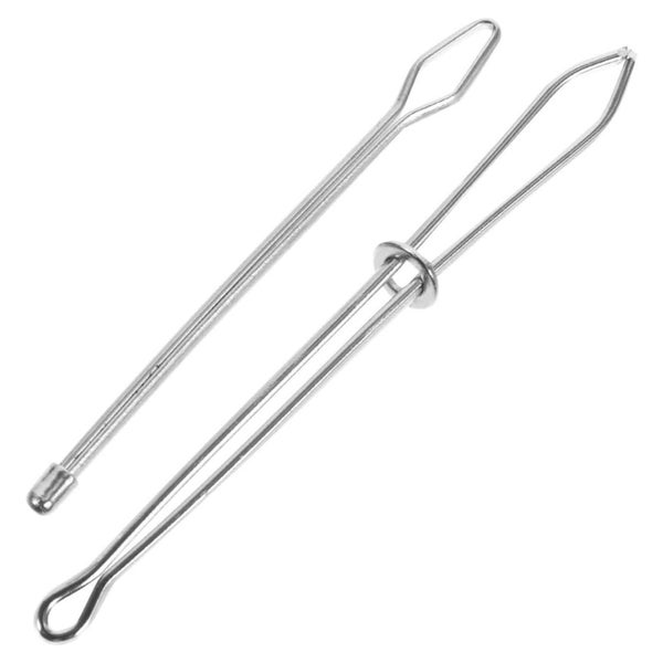 2pcs Durchziehnadeln Metall Pinzette Einfädler Gummiband Näh 1 St