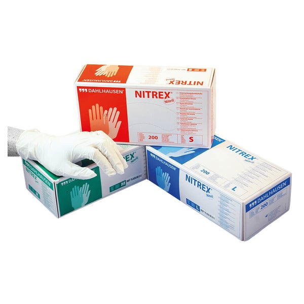 Dahlhausen Nitrex Nitril Untersuchungshandschuhe weiß Gr. S 100 P