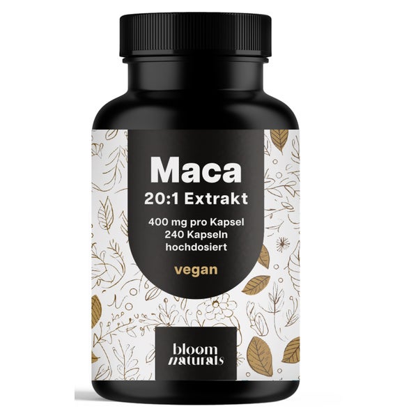 Maca 20:1 Extrakt 8000mg - 240 Kapseln - Bloom Naturals 240 St