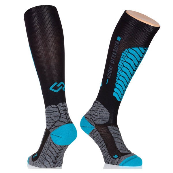 UNDER PRESSURE Ice Touring | Kompressionsstrumpf (1 Paar) 38-40 (Wade: 28-38cm) / petrol 2 St
