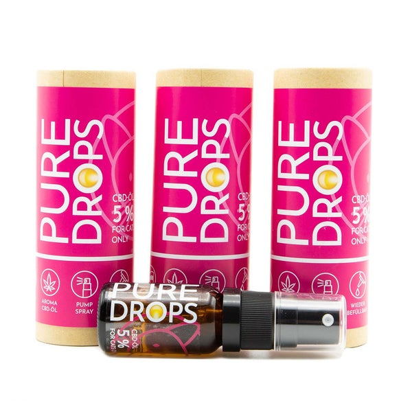 PURE DROPS CBD-ÖL 5% Bundle für Katzen/Tiere 30 ml