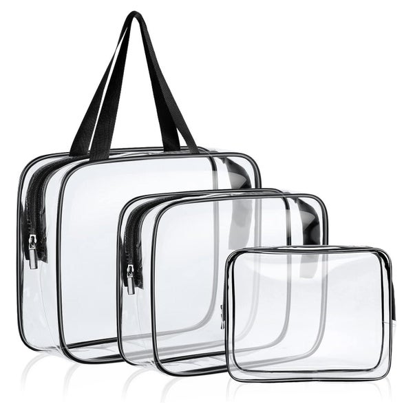 3er Pack Wasserdichte Transparente Kulturtaschen für Männer 1 St