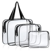 3er Pack Wasserdichte Transparente Kulturtaschen für Männer 1 St